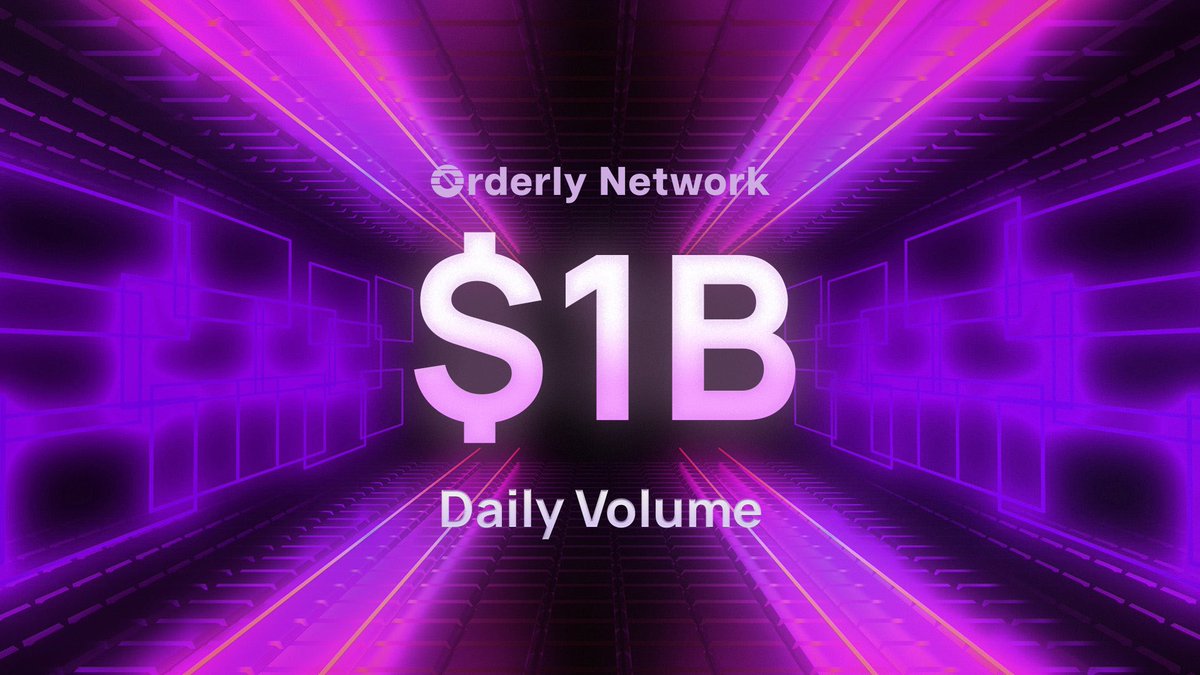 Big day at Orderly. We just had our first day with over $1B in daily trading volume 🚀