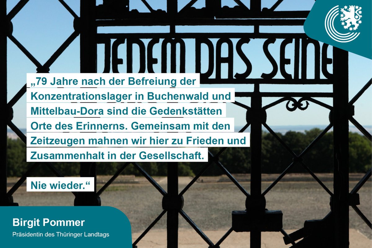 Thüringer Landtag (@thuerlandtag) on Twitter photo „79 Jahre nach der Befreiung der Konzentrationslager in Buchenwald und Mittelbau-Dora sind die Gedenkstätten Orte des Erinnerns. Gemeinsam mit den Zeitzeugen mahnen wir hier zu Frieden und Zusammenhalt in der Gesellschaft. Nie wieder“, so LP'in <a href="/TLTpommer/">Birgit Pommer</a> zum 11. April. 🕯️ „79 Jahre nach der Befreiung der Konzentrationslager in Buchenwald und Mittelbau-Dora sind die Gedenkstätten Orte des Erinnerns. Gemeinsam mit den Zeitzeugen mahnen wir hier zu Frieden und Zusammenhalt in der Gesellschaft. Nie wieder“, so LP'in <a href="/TLTpommer/">Birgit Pommer</a> zum 11. April. 🕯️