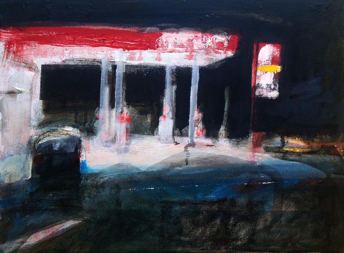 Service Station (Arklow Road) oil on canvas 2023 #art #painting #künstler