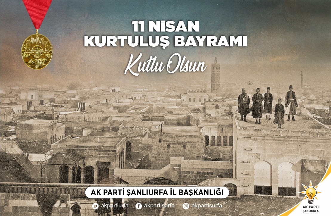 'Yaşasın Urfalılar, teslim olmadı!' İstiklal madalyalı şanlı şehrimiz #Şanlıurfa’mızın düşman işgalinden kurtuluşunun 104. yılını kutlar, aziz şehitlerimizi rahmetle ve minnetle anıyoruz. 11 Nisan Şanlıurfa’nın Kurtuluş Bayramı kutlu olsun. 🇹🇷