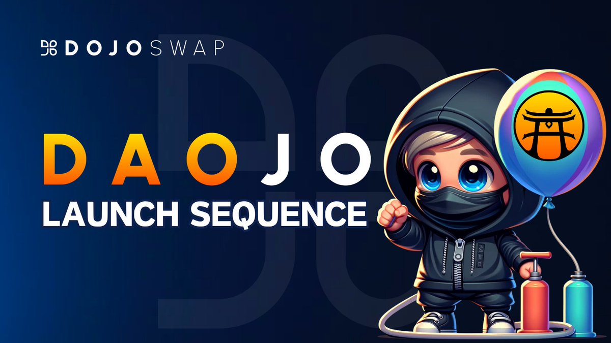 ⚔️ DAOJO sequence of events post launchpad 1️⃣ DAOJO trading will launch 2️⃣ DAOJO/DOJO farm will be launched for initial liquidity 3️⃣ Within the first 24 hours, the first DOJO for DAOJO bond will be released 4️⃣ Within the first 48 hours, staking utility for DAOJO will be released