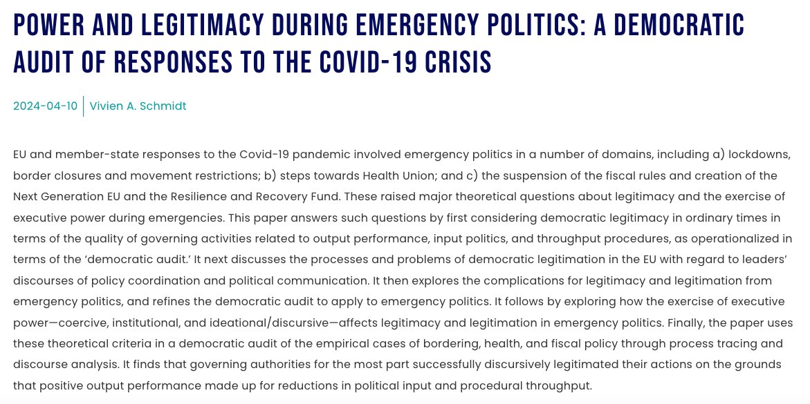 New @regroup_horizon research paper: @vivienaschmidt on the multi-level political legitimacy of anti-#COVID_19 measures in Europe. regroup-horizon.eu/publications/p…