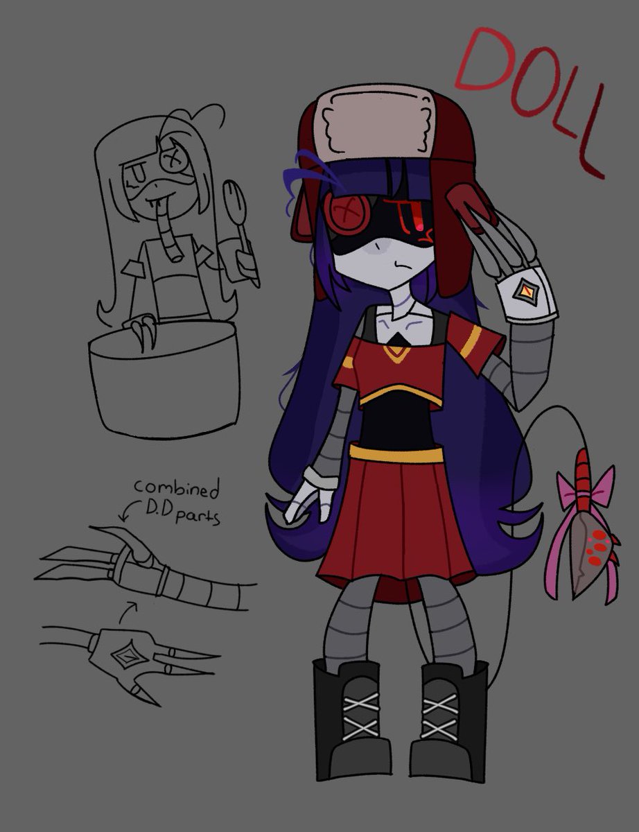 doll redesign for funsies ye #murderdrones #murderdronesfanart #murderdronesdoll #dollmurderdrones