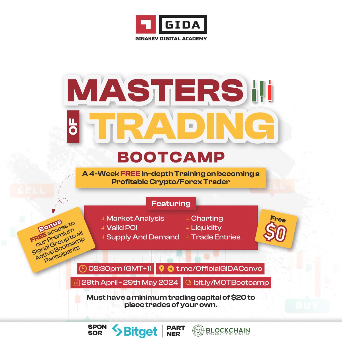 If there's one promise we can make, it's that after our #MastersOfTrading Bootcamp, you won't be the same person anymore 🫵. As good as this sounds, it solely depends on your being available to fully partake of what we're set to do. The first step is to sign-up if you haven't.…