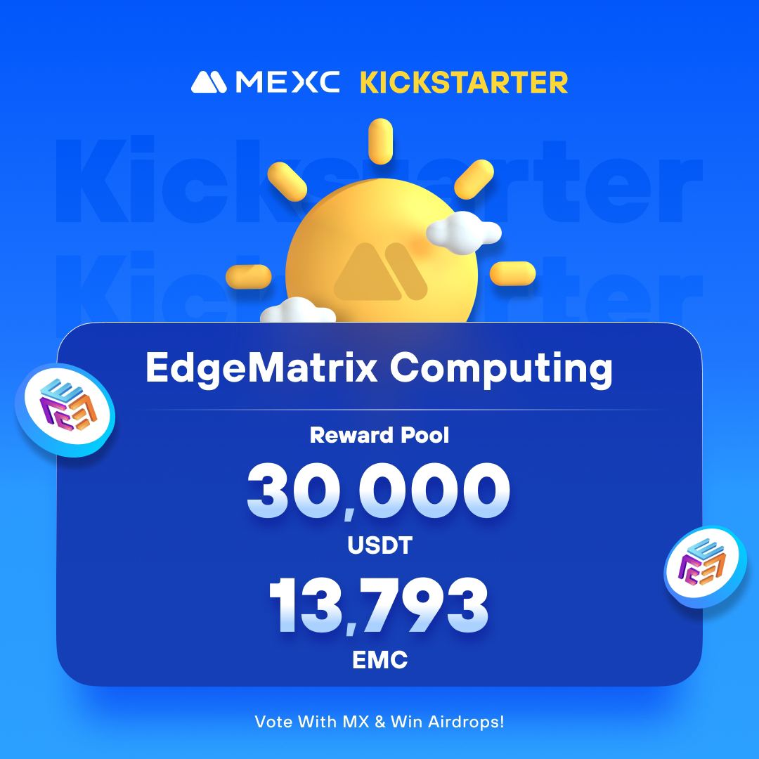 #EdgeMatrixComputing , ein führendes dezentrales AI #DEPIN - und GPU-Computing-Netzwerk, kommt zum #MEXCKickstarter 🚀

🗳Stimme mit $MX ab, um Airdrops zu teilen
📈 $EMC /USDT-Handel: 12.04.2024, 08:00 Uhr

Details: mexc.com/support/articl…