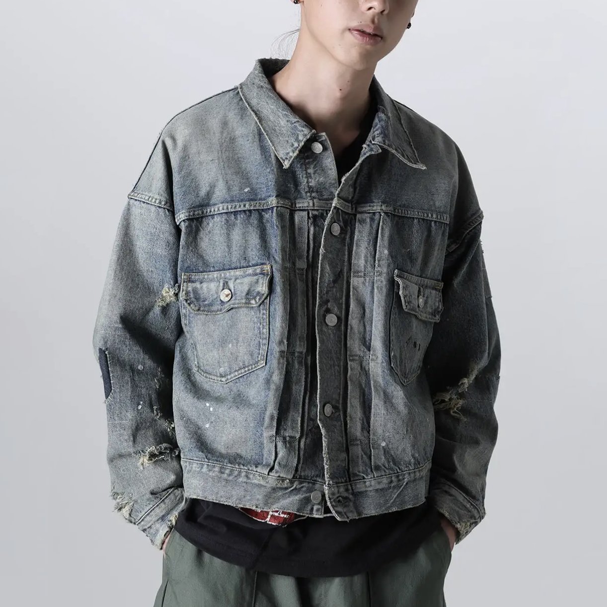 Z*N様 新品 ラス１SAINT Mxxxxxx BerBerJin デニムジャ SAINT Mxxxxxx X BerBerJin DENIM JACKET DAMAGE BLUE | SOLD