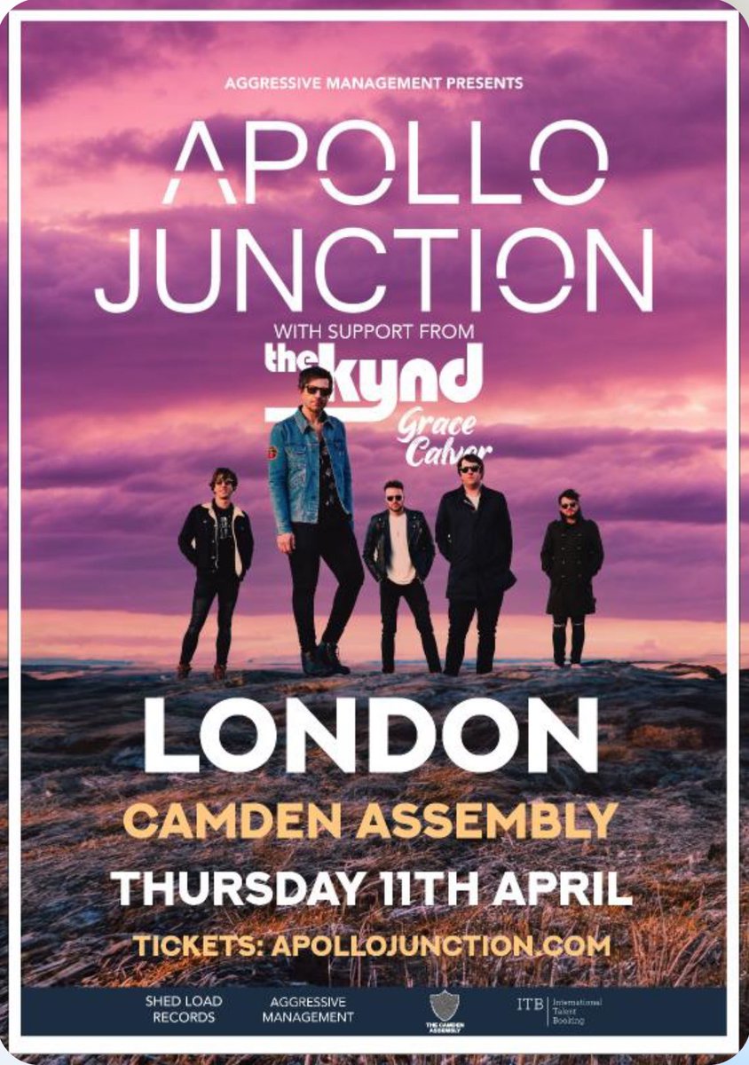 Ok it's finally the day we get to see @ApolloJunction 🥳 and support from @p_crewe favourites @KyndThe is a treat. Will be in early to catch @GraceCalver_ #SupporttheSupport