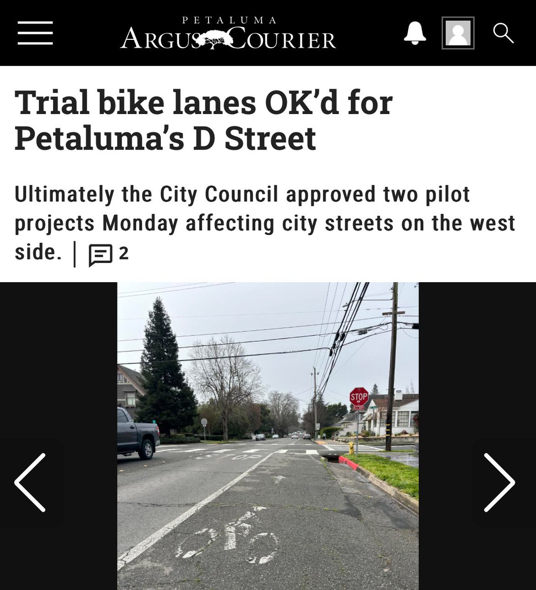 On Monday, Petaluma welcomed the age old showdown between street parking & bike lanes. 

Numerous city policies said we should add bike lanes, but passing safe street policies & implementing them are very different. 

As the saying goes, well done is better than well said. 🧵