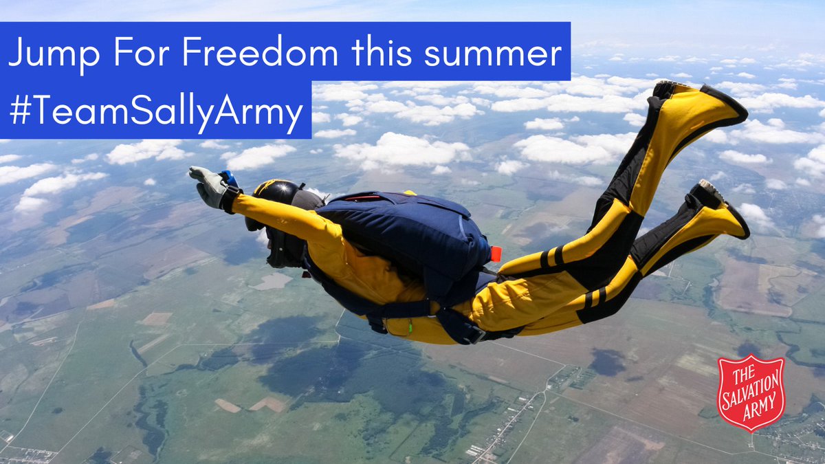 Have you booked your Jump for Freedom yet? Skydive and fundraise for our Anti-Slavery work this summer. Don’t forget, you can save £15 on your signup fee using code SA15 at checkout before the end of April. Join #TeamSallyArmy today: bit.ly/JumpForFreedom