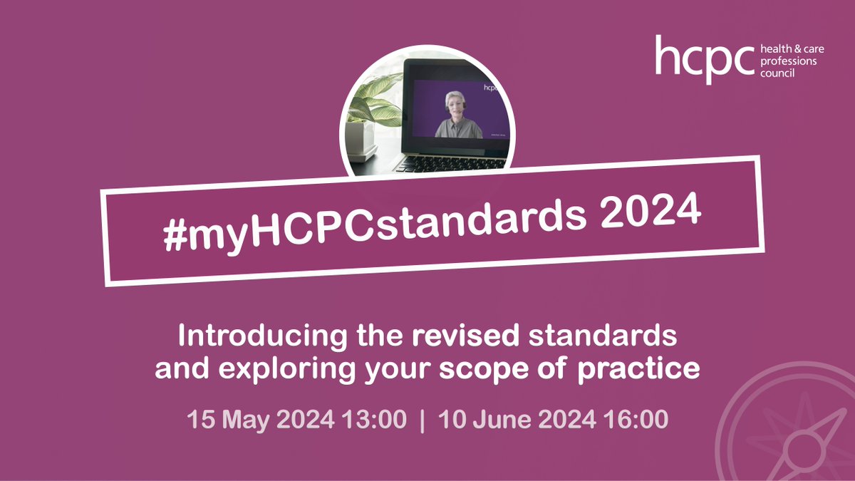 The standards of conduct, performance and ethics set out expectations for registrant behaviour. But did you know they can also be used to set excellence? ✨ The first #myHCPCstandards webinar will explore this, the recent revisions & more. 🗓️ 15 May 2024 hcpc-uk.org/news-and-event…