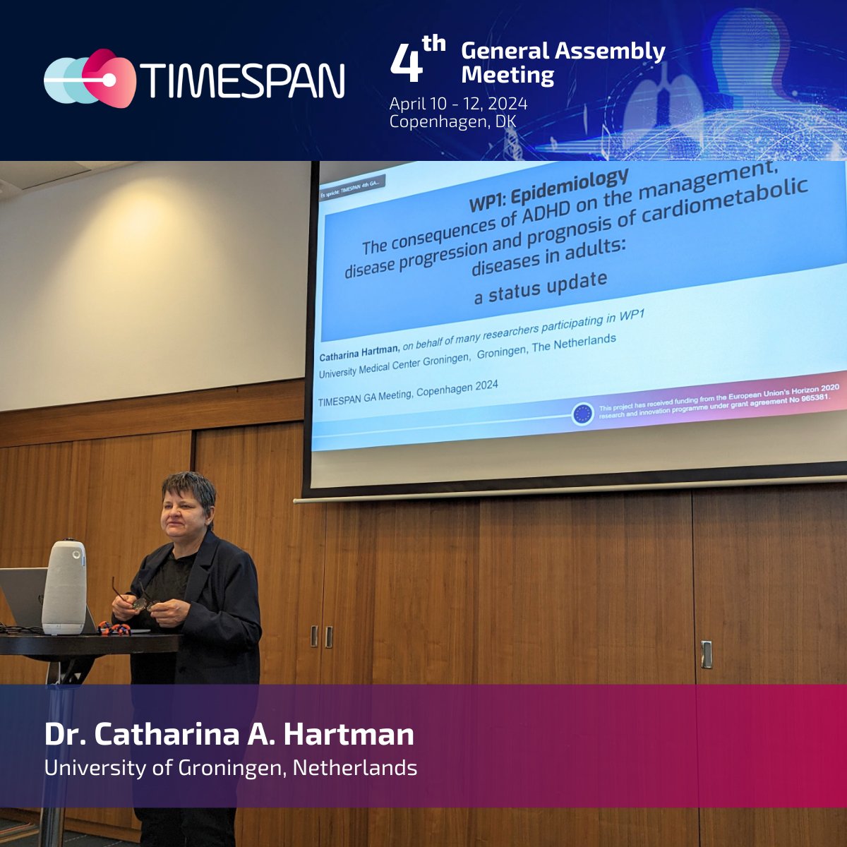 And now, let’s dive straight into the topic: Catharina Hartman presents updates on the work package on #epidemiology: Which impact does #ADHD have on patients with cardiometabolic diseases, like #obesity & #Type2diabetes? How can we optimize care for these patients? 💡