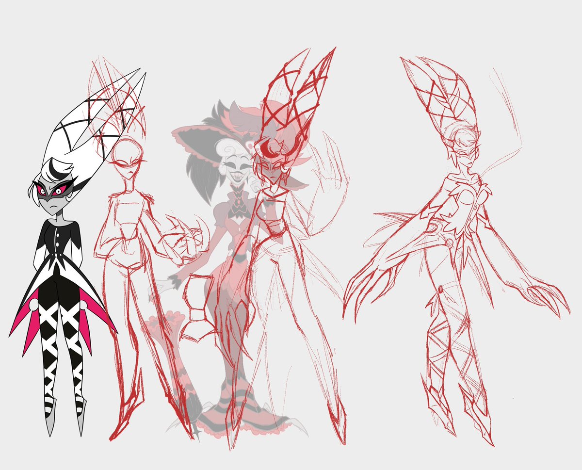 I want to do more Overlord Designs in my style, but I dunno why it is… I usually try to do so,etching unique, so wtf am I missing??? Might look into ballet shows for inspiration for this one. #HazbinHotel #HazbinHotelCarmilla #wipart