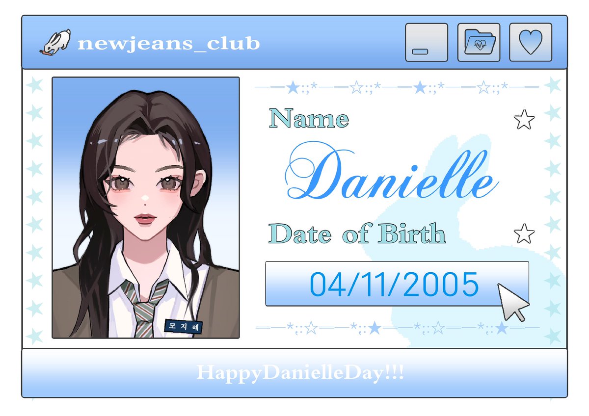 HBD to Danielle
我试着做了ID卡＞ ＜
#Happy_Danielle_Day