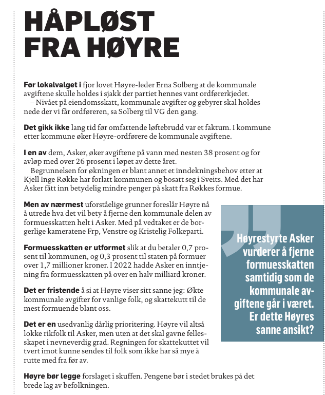 God leder i Dagbladet i dag