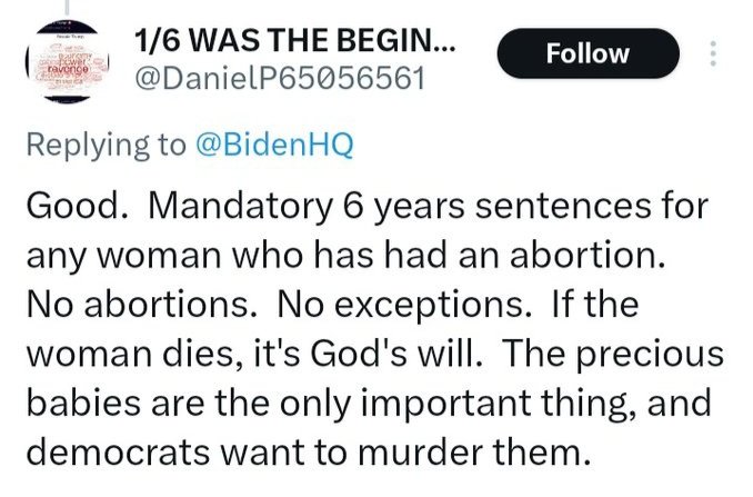 Pro-lifers, this how you all feel? That the fetus is the only important thing. That our lives don’t matter. This isn’t the only post I’ve seen saying this. You have a warped definition of “pro-life”.