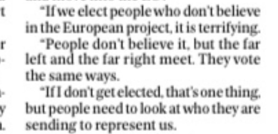 In the Indo, MEP Maria Walsh, claims that the far left and the far right “vote the same ways.” I remember when the far right celebrated loudly in the EU Parliament when Maria voted with them to allow migrants drown. Hmmm.