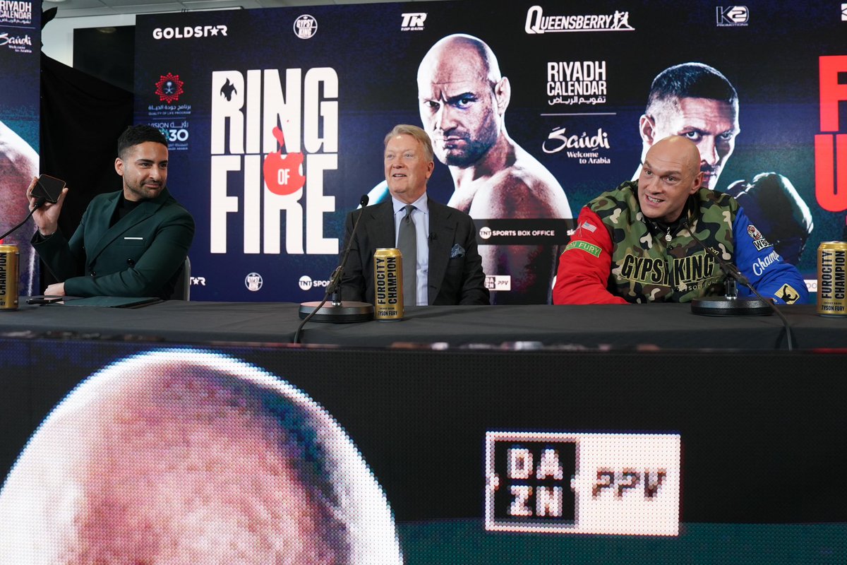 Never know what to expect at a Tyson Fury press conference 😅📞 This was good fun to host yesterday in Morecambe, now under 40 days until the fight of the century 🙌 #RingOfFire #FuryUsyk