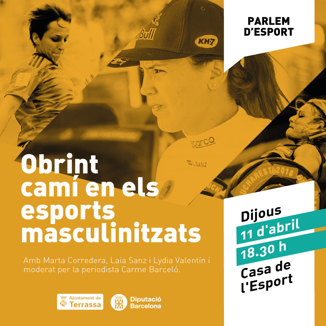 🤩Avui dijous🗣️«Parlem d’Esport», amb la Marta Corredera, la Laia Sanz i la Lydia Valentin. Una xerrada sobre obrir camí en els esports masculinitzats». Les places són limitades i cal inscripció. Teniu temps fins avui a les 14h terrassa.cat/esports-actual…