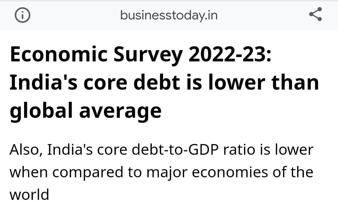 @dhruv_rathee When an illiterate fool tries to become an expert on Economy, he ends up looking like Dhruv Rathee. 1- Debt is measured as percentage of GDP. India's external debt to GDP ratio is 6%, lowest in the world among major economies. 2- India's external debt is only 18.7 %. In 2014,…