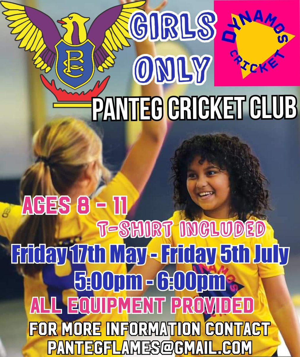 Sign up to our fun and friendly All Stars and Dynamos programmes now! All Stars - ecb.clubspark.uk/AllStars/Cours… Dynamos - ecb.clubspark.uk/Dynamos/Course… Girls only Dynamos - ecb.clubspark.uk/Dynamos/Course… @pantegcricket @CricketWales @RTCricketWales @YsgolPanteg @Griff_HEAD @NewInnPrimary