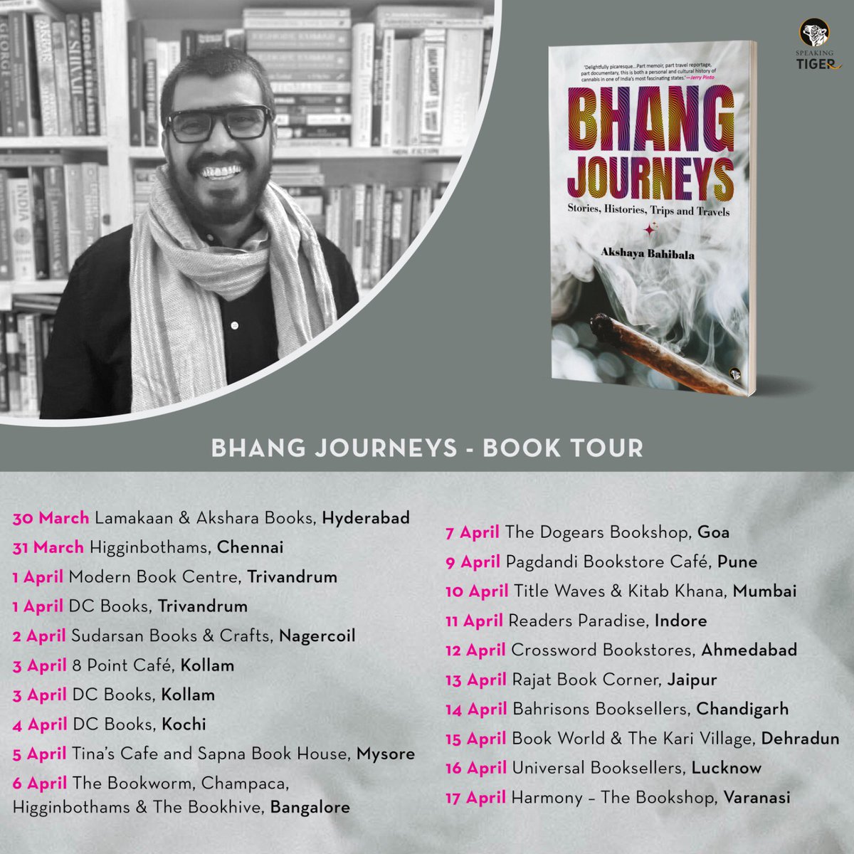 #BhangJourneys by Akshaya Bahibala has truly been on a journey! It’s been a fulfilling few weeks and we now head towards the end of the tour. A BIG THANKS to all our star bookstore partners for making this a successful ‘trip’ ☺️ #BookTour @walkngbookfairs @HarperCollinsIN