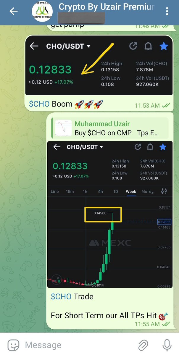 $CHO Trade 🚨 Our All TPs Hit 🎯 Today Again It got almost 17% + Pump 🚀 This Trade had been given on my VIP Group 📌 Dm me for joining us 📩 #Altcoins #cho #btc #chousdt #MEXC #Bullrun2024 #eth #Bitcoin #trading