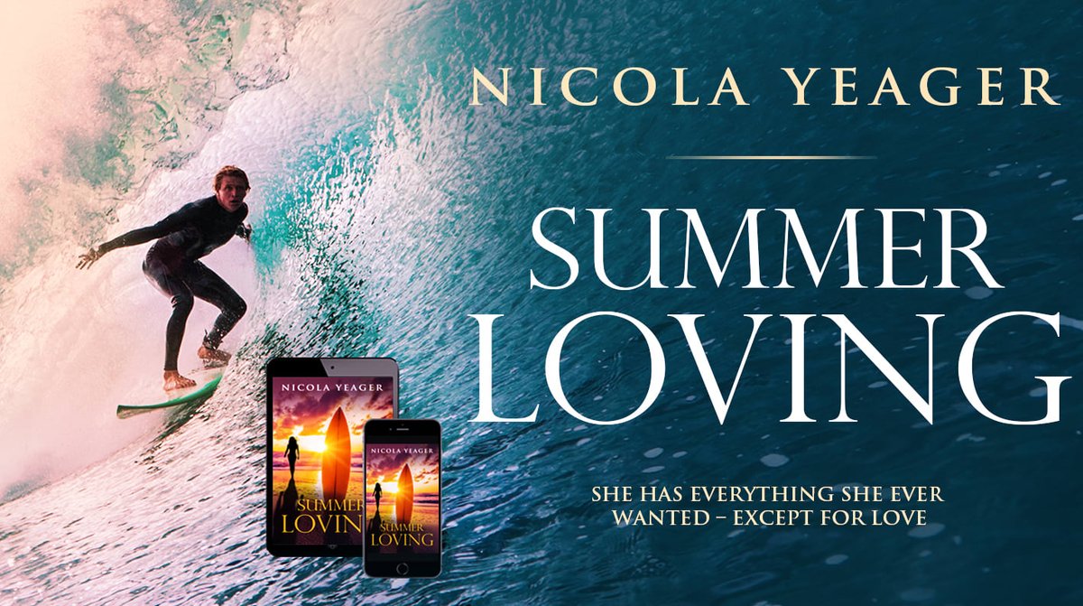 Summer Loving by Nicola Yeager. 'A great chick lit romance about love and freedom that'll also teach you a lot about surfing!' viewBook.at/SummerLoving #MustRead #Sun #Sea #Surf #Sand #Romance #LostLove #Portugal #Algarve #RomCom