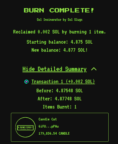 <a href="/bull_bnb/">BULL</a> fkit, just bought and burned $3500 worth of $CANDLE for the culture