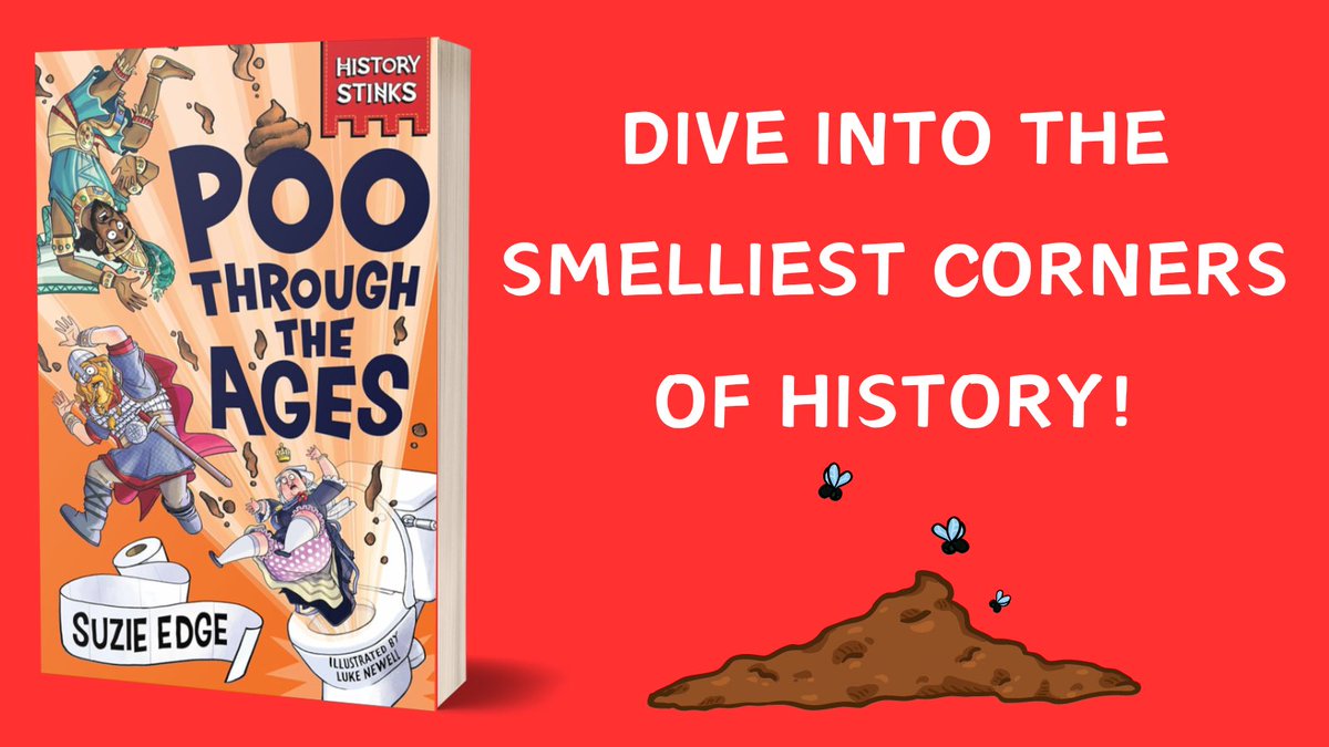 Finally, a happy publication day to @suzieedge - her 1st book for children, POO THROUGH THE AGES, part of the ‘History Stinks’ series, is out today & is packed with fascinating facts, hilarious illustrations and the smelliest stories from our pongy past. bit.ly/3QkDRwz