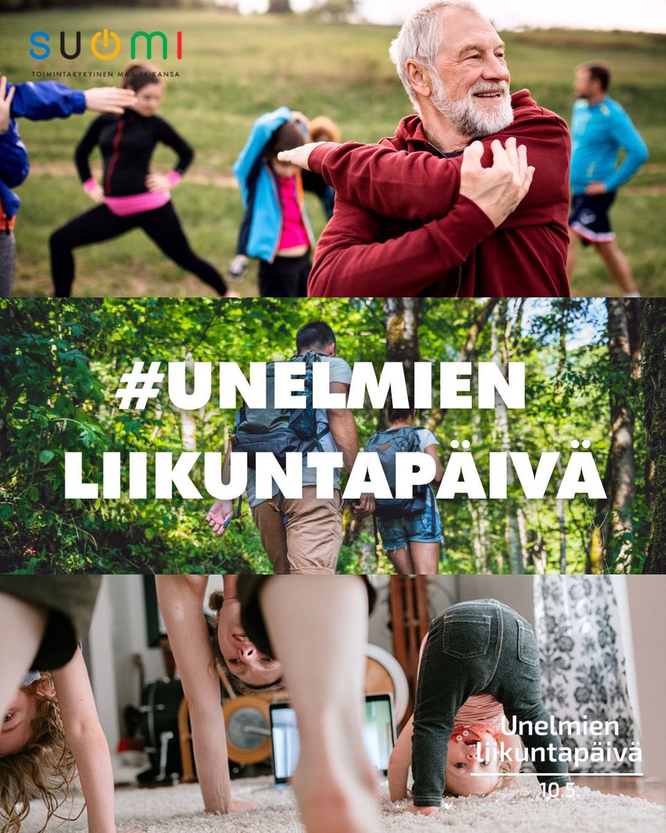 Alle kuukausi ja Unelmien liikuntapäivä on taas täällä!🤩
 
Unelmien liikuntapäivään voi osallistua kuka tahansa, missä tahansa ja juuri itselle mieluisalla liikkumisen tavalla.💡
 
Get ready!😎✅
 
#unelmienliikuntapäivä