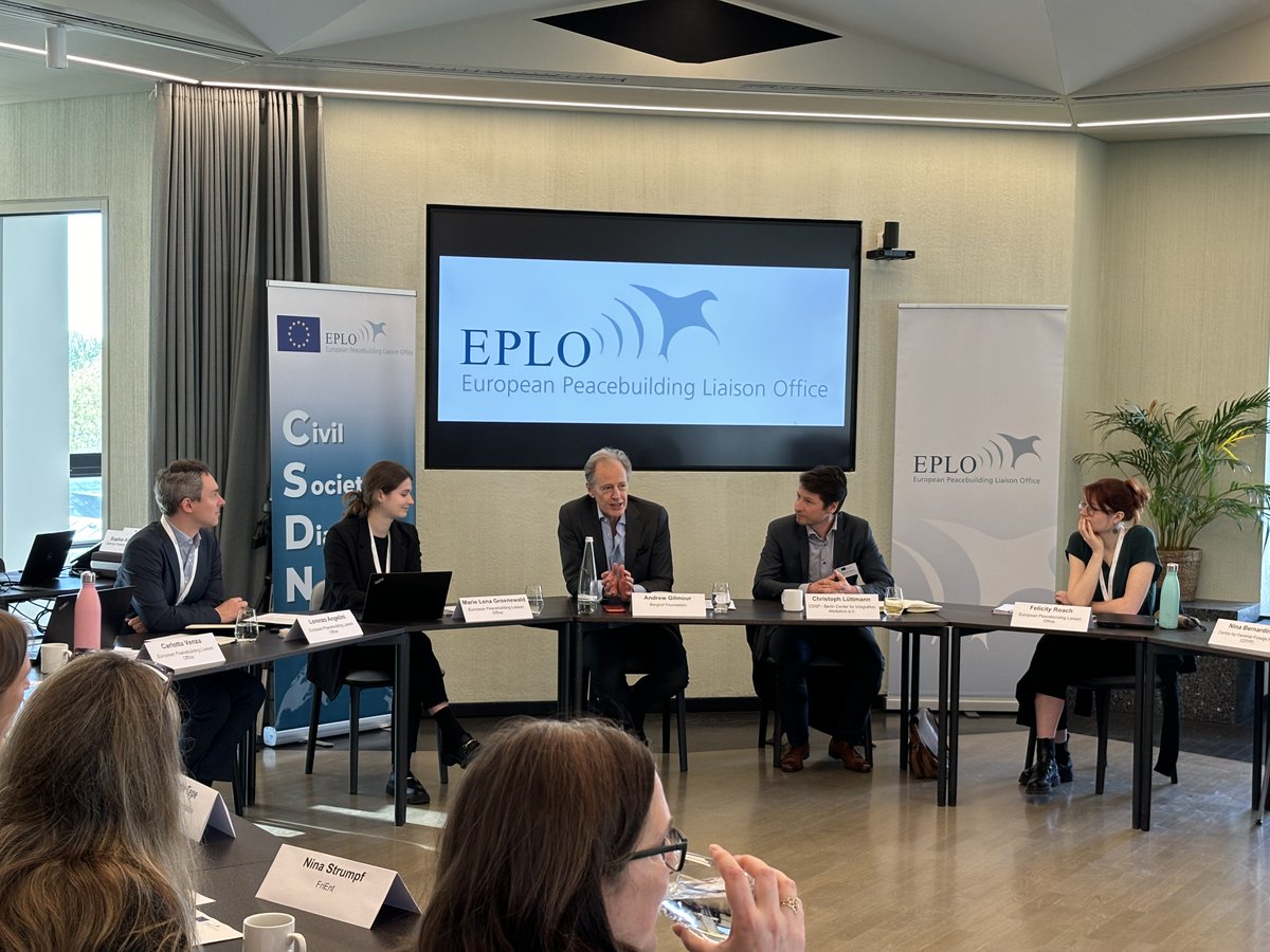 Excited to be in Berlin today, holding an NGO-Roundtable meeting. Together with EPLO's members and other German CSOs engaged in peacebuilding, we will be discussing #advocacy & #funding trends relating to the #EU’s support to conflict prevention and #peacebuilding.