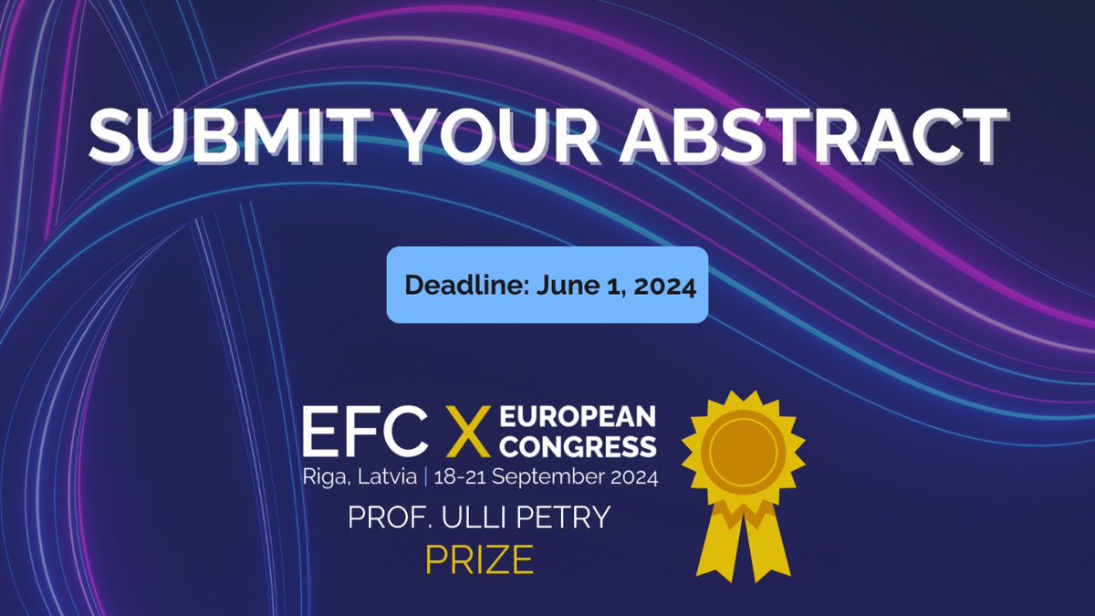 📢 Call for abstracts for #EFColposcopy24 in Riga, Latvia! 
Present your research on #cervicalcancer prevention, #colposcopy to leading experts. Deadline: June 1, 2024. 
Join the global #WomensHealth conversation. 
Submit now: congress2024.efcolposcopy.eu/abstracts/