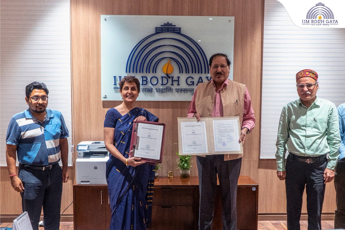 IIM Bodh Gaya and IIT Patna have signed a Memorandum of Understanding (MoU). The MoU was signed on April 9th, 2024 by Dr. Vinita S. Sahay, Director, IIM Bodh Gaya and Dr. T.N. Singh, Director, IIT Patna at IIM Bodh Gaya. #MoU #iitpatna #iimbodhgaya