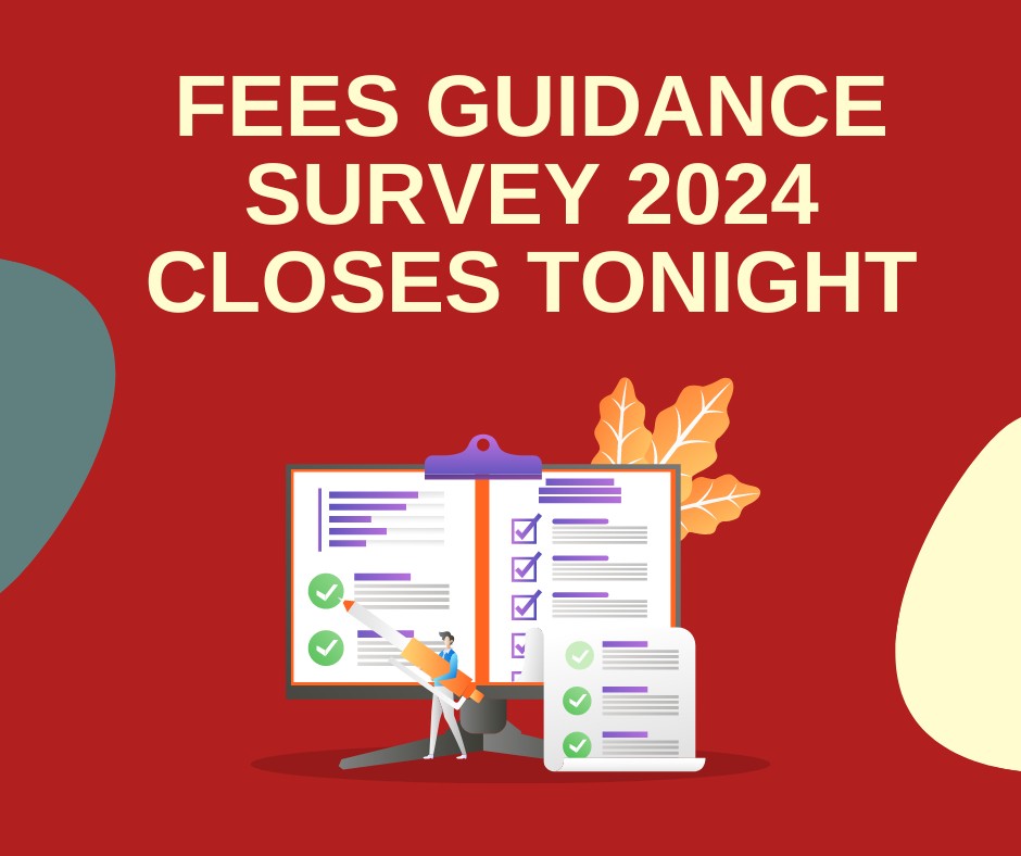 NUBSLI's tweet image. The Fees Guidance Survey 2024 closes tonight. It takes 5 minutes, and we are especially keen to have more feedback from TSLIs and members outside London. Check your spam if the email isn&apos;t in your inbox. Many thanks to everyone who has filled it in so far. #StrongerTogether