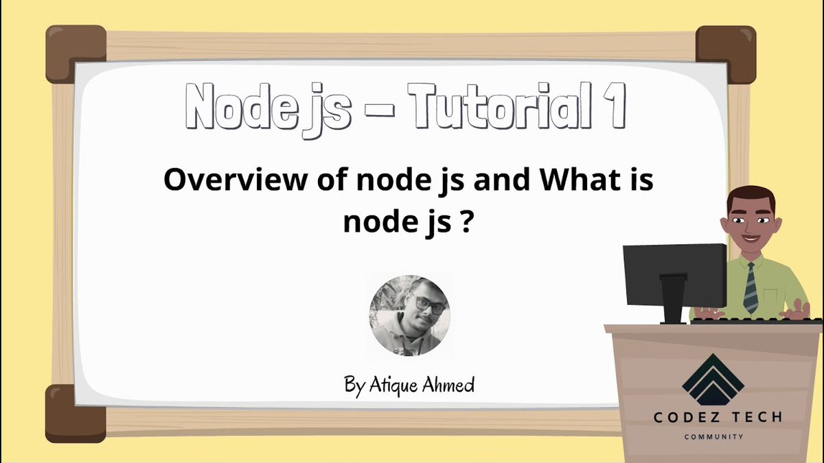 NodeJS in 1 Hour Tutorial 1 - Fundamentals and What is Node JS?
 
youtube.com/watch?v=fdpVBz… 
 
#developer #javascript #javascript30 #javadeveloper #100DaysOfCode #CodeNewbie #Java #Angular  #codinglife