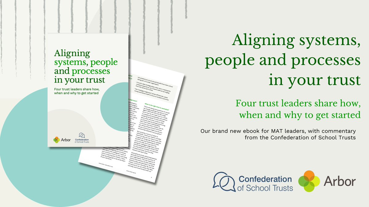 Alignment will look different in every trust, but many MAT leaders are asking the same questions of how and when to get started. Four MAT leaders give their answers to these questions in our ebook, in partnership with @CSTvoice. Download your free copy: hubs.li/Q02s3yx40