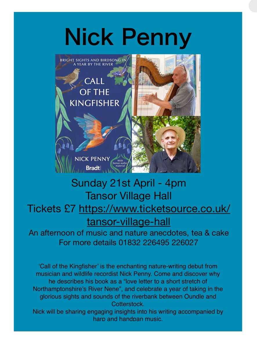 nickpennymusic's tweet photo. I'm giving a talk and playing locally at Tansor Village Hall on Sunday 21st April at 4pm. Tea and cake are on the bill too... https://t.co/RdBRQKJ00D