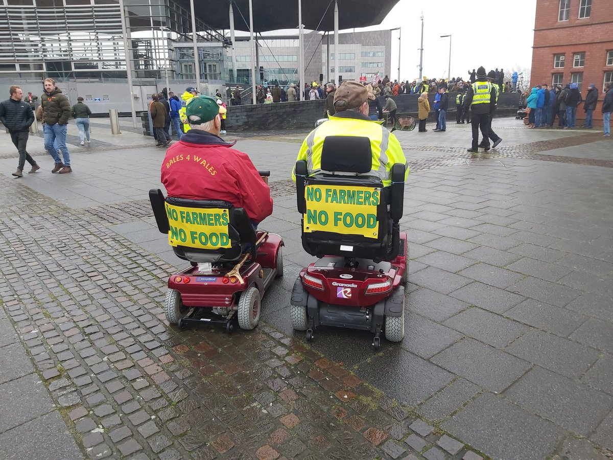 My photo from the recent Senedd protest #NoFarmersNoFood