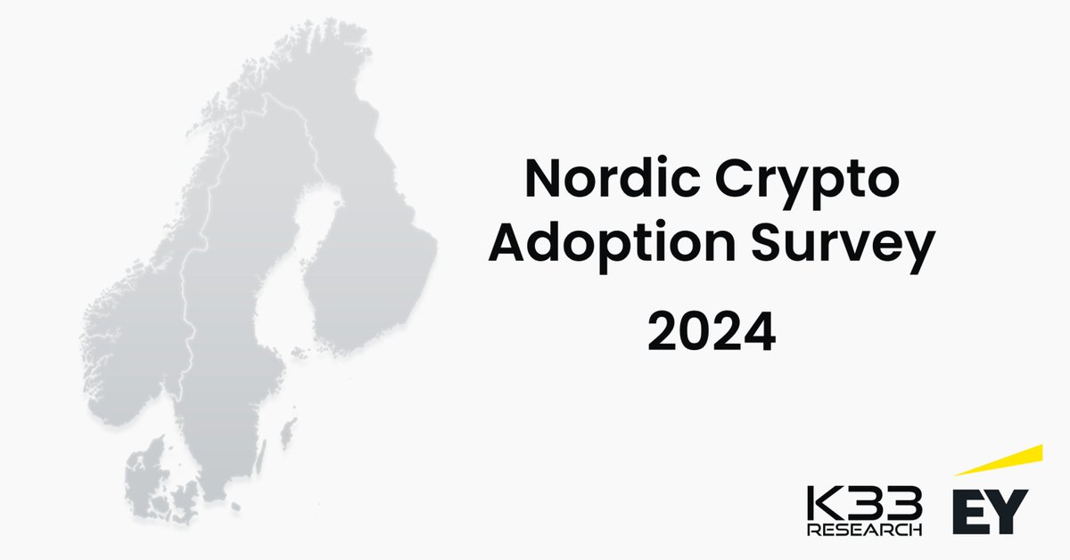 🇳🇴🇩🇰Nordic Cryptocurrency Ownership🇫🇮🇸🇪 EY and K33 have once again performed crypto adoption surveys in Norway, Denmark, Sweden, and Finland. 👇 Key Takeaways 👇 🔹 Market Overview: 1.5 million individuals in the Nordics, constituting 7% of the adult population, are…