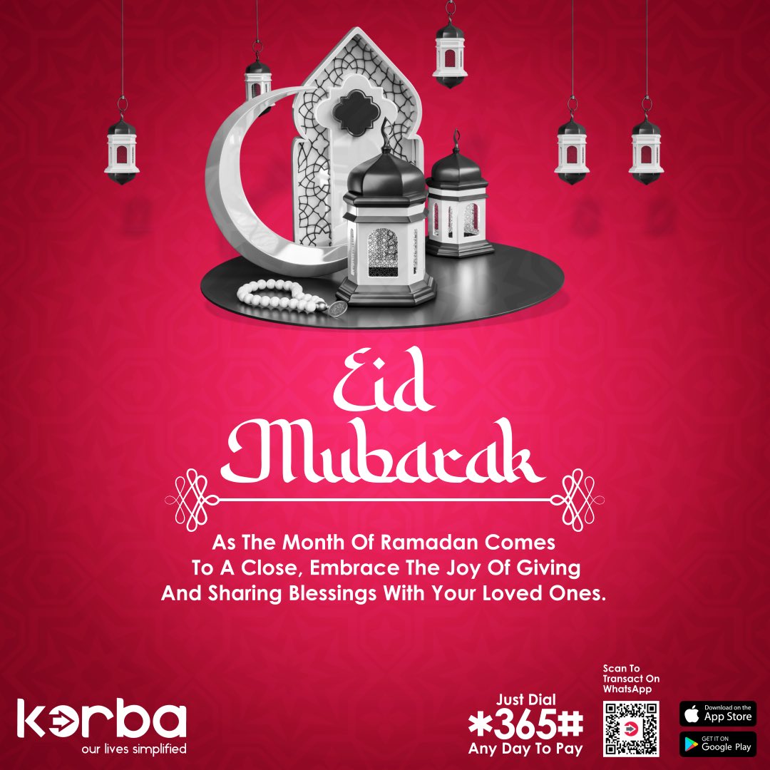May your homes be filled with Laughter , your hearts with Joy, and your lives with Blessings. Eid Mubarak from all of us at Korba! #korba365 #eidmubarak #holiday #ourlivessimplified #RaceAcrossTheWorld