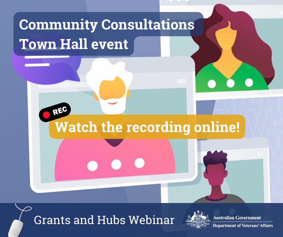 If you missed DVA’s inaugural online Community Consultations Town Hall event, the recording is now available! Click to watch webinar: spr.ly/6018wlOEq