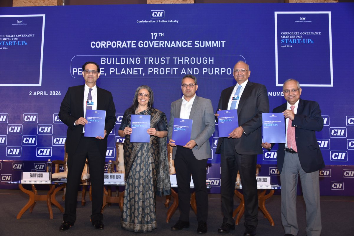 CII has released the “CII Corporate Governance Charter for Start-Ups,” which outlines voluntary recommendations on #corporategovernance suitable for #startups based on the specific stage of their life cycle. To download, visit➡️ bit.ly/449Dfj3 #CII4Startups @cii_cies