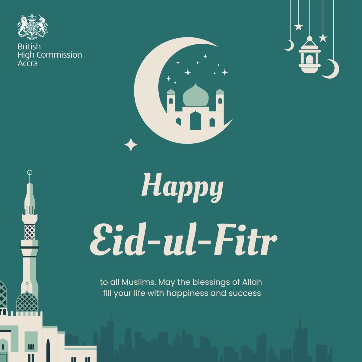Wishing all those celebrating Eid-ul-Fitr a joyful and blessed day filled with love, peace and happiness! #EidMubarak