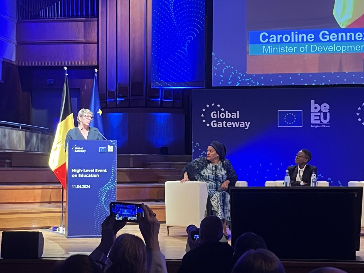 Once again Belgian minister of development cooperation @carogennez finds the right words to promote #education as a real champion for education during EU #GlobalGateway high-level event on Education