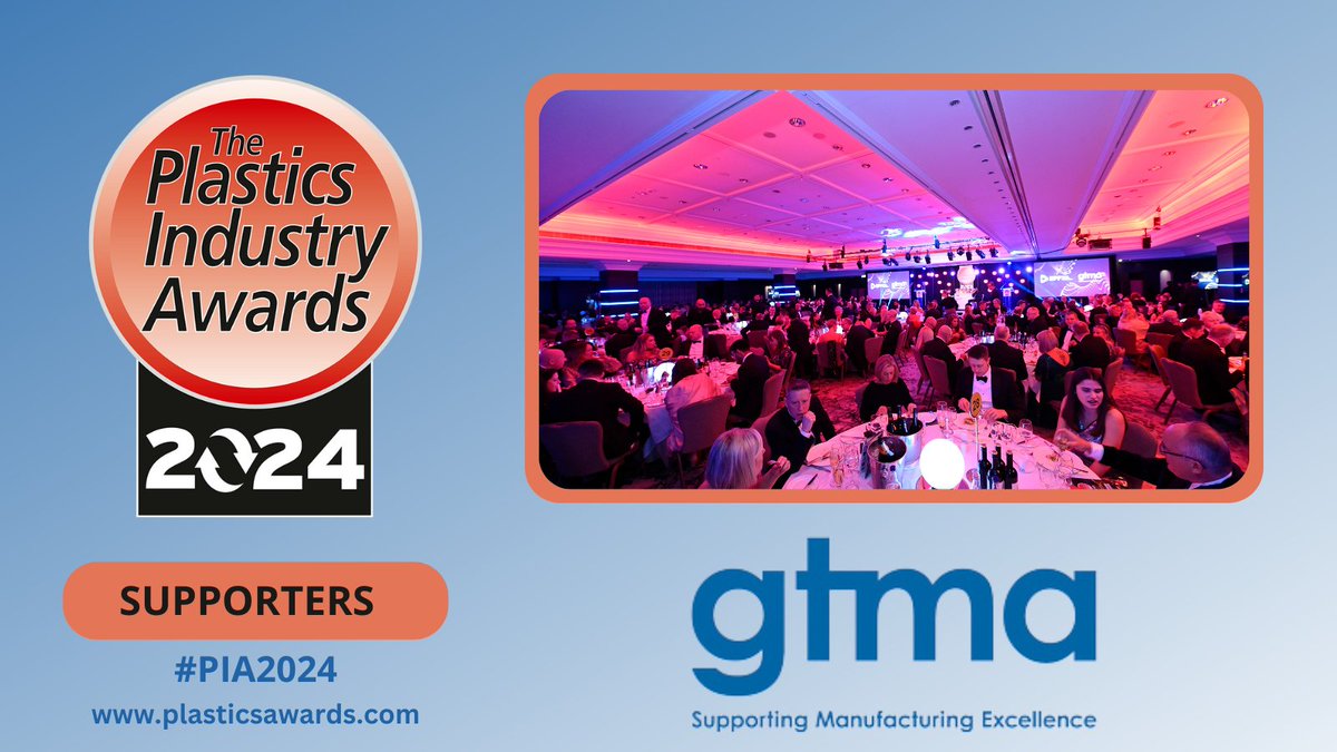 We are delighted to welcome the @GTMA1 as Supporters of the Plastics Industry Awards 2024, taking place at Intercontinental London Park Lane on Friday 22 November 2024. plasticsawards.com #PIA2024