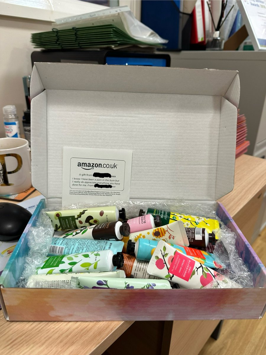 Lovely gift from a beautiful colleague. You really shouldn’t have, but I love it. Thank you 🤗