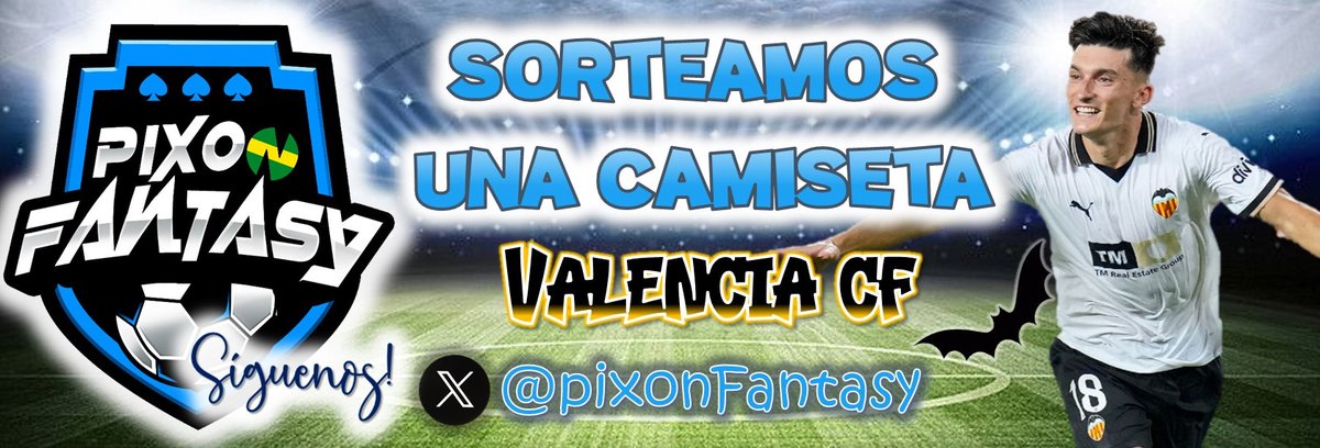 🎁👕 𝗦𝗼𝗿𝘁𝗲𝗮𝗺𝗼𝘀 la camiseta oficial del #ValenciaCF

🤍🦇🖤 Si el <a href="/valenciacf/">Valencia CF</a> se lleva la 𝘃𝗶𝗰𝘁𝗼𝗿𝗶𝗮 frente a <a href="/Osasuna/">C. A. OSASUNA</a>

🔄Solo tienes que RT
👉🏼Seguirnos
⚽Nombrar al último goleador che del partido

🍀Mucha suerte!
☑️Si hay más acertantes se hará sorteo!