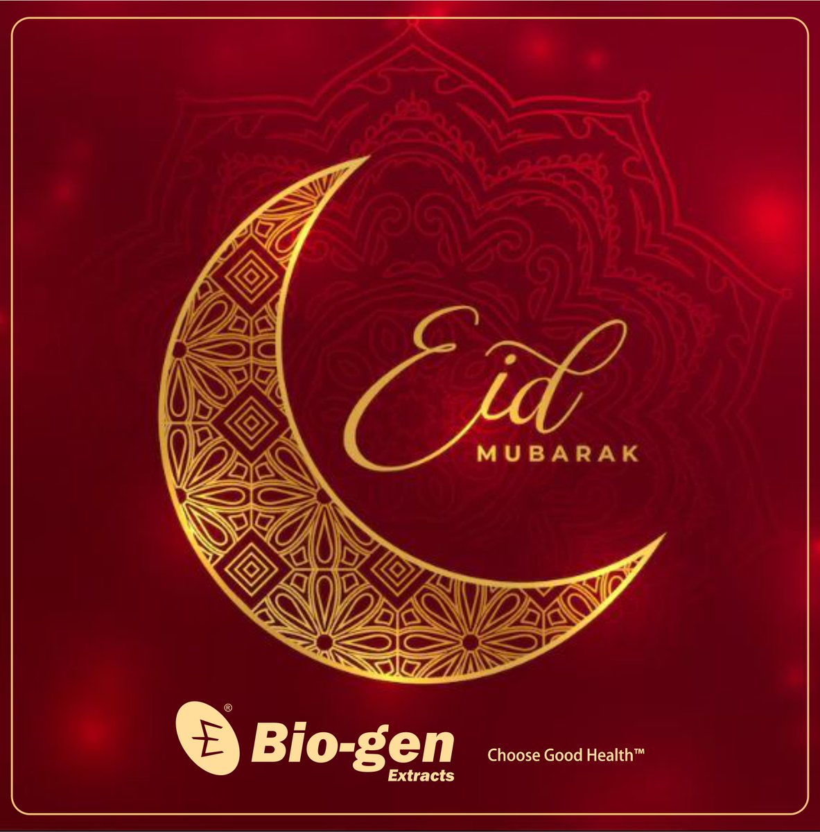 Eid Mubarak!
 
May this Eid bring blessings, love, and  prosperity. Let's cherish each other, spread kindness, and remember the  less fortunate and pray for many opportunities for everyone to Choose  Good Health™.
 
#biogenextracts #Eid #Eid2024 #Eidalfitr #Eidmubarak