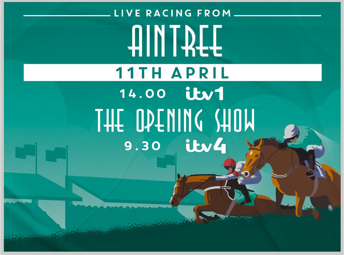 ⏰ Join us for The Opening Show! 🗣️ @olibellracing, @kevinblake2011, @mickfitzg, @AlicePlunkett and @MCYeeehaaa 🕤 9.30 📺 ITV4 #ITVRacing | #GrandNational