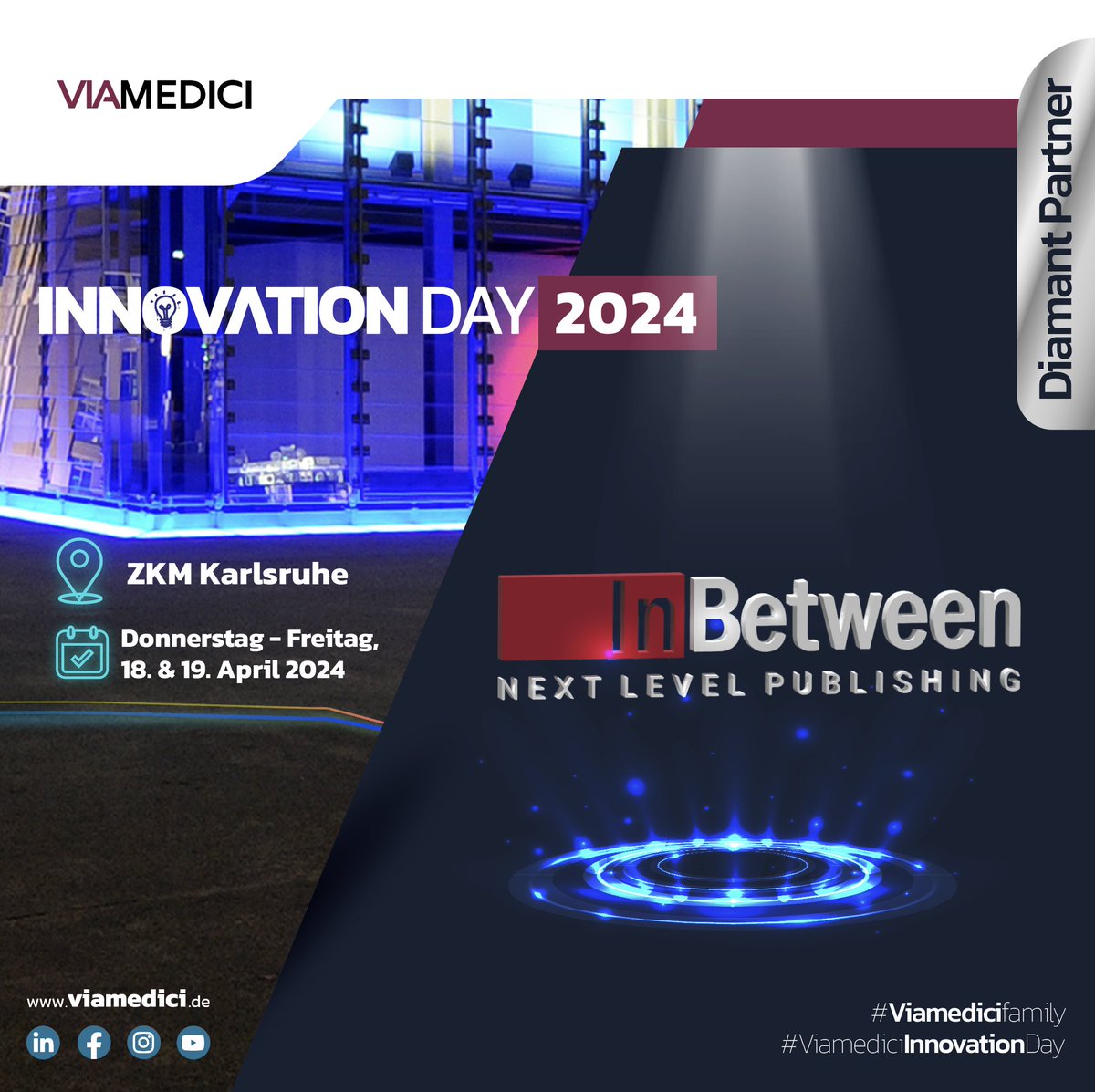 ⏰Just one week until <a href="/Viamedici_en/">Viamedici</a>  #InnovationDay 2024 in Karlsruhe, Germany! InBetween is thrilled to be a part of this pioneering event for #digital excellence.
👉 viamedici.com/viamedici-inno…